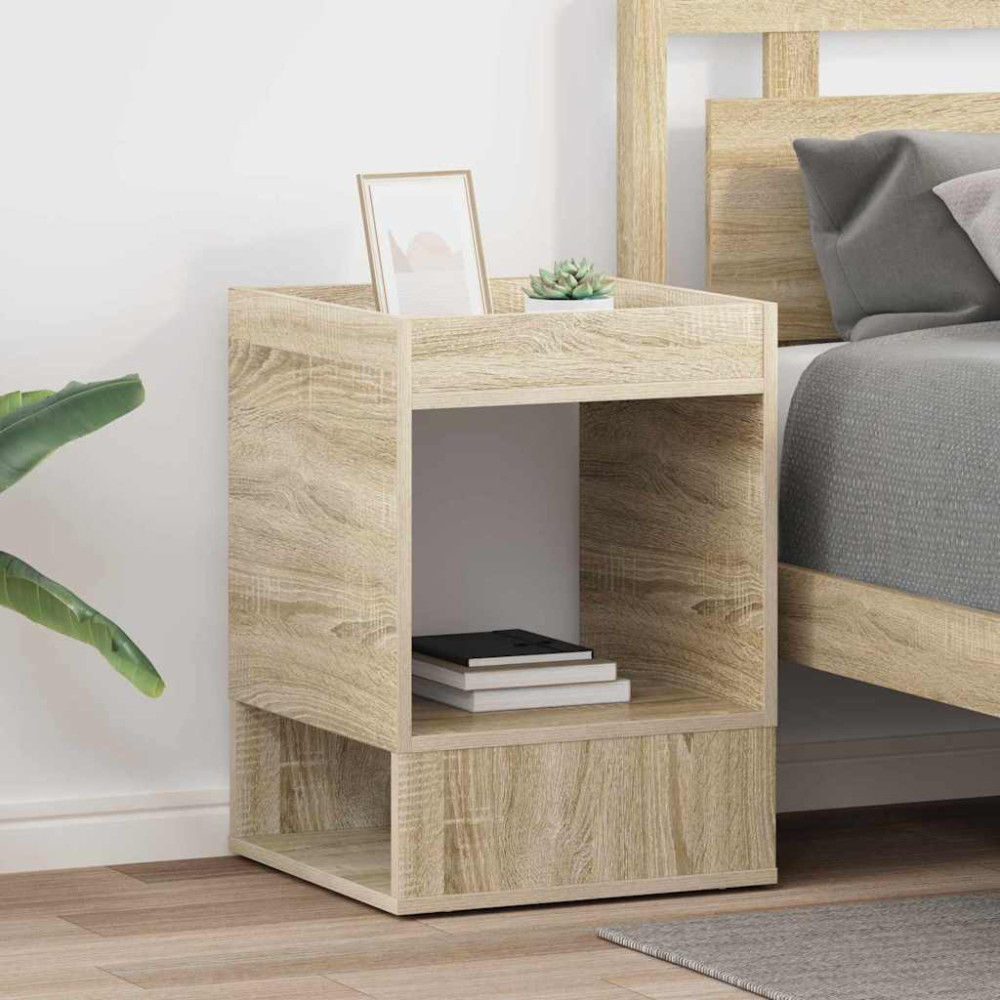 Produktbild för Sidobord 2 pcs Sonoma-ek 40 x 40 x 56 cm Konstruerat trä