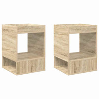 Produktbild för Sidobord 2 pcs Sonoma-ek 40 x 40 x 56 cm Konstruerat trä
