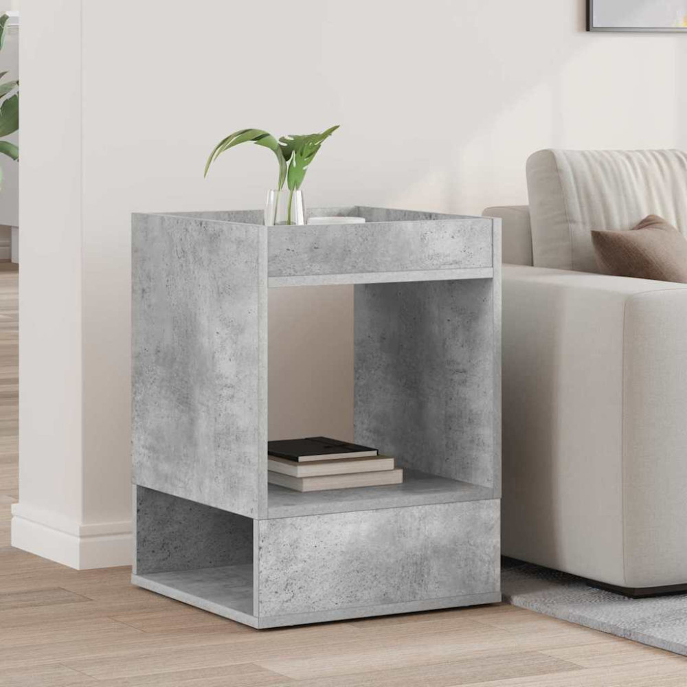 Produktbild för Sidobord Betonggrå 40 x 40 x 56 cm Konstruerat trä