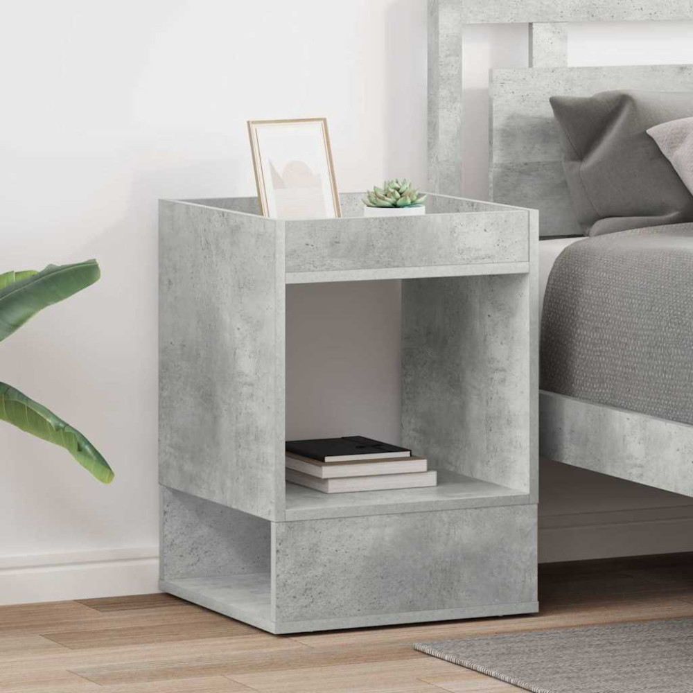 Produktbild för Sidobord 2 pcs Betonggrå 40 x 40 x 56 cm Konstruerat trä