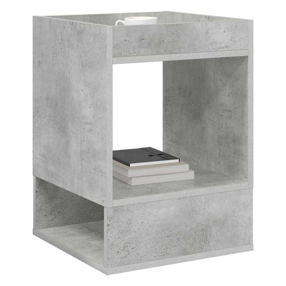 Produktbild för Sidobord 2 pcs Betonggrå 40 x 40 x 56 cm Konstruerat trä