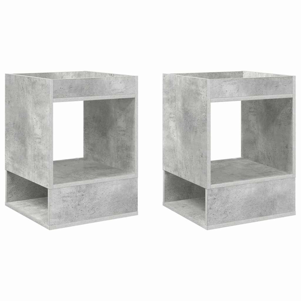 Produktbild för Sidobord 2 pcs Betonggrå 40 x 40 x 56 cm Konstruerat trä