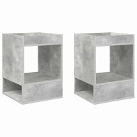 Produktbild för Sidobord 2 pcs Betonggrå 40 x 40 x 56 cm Konstruerat trä