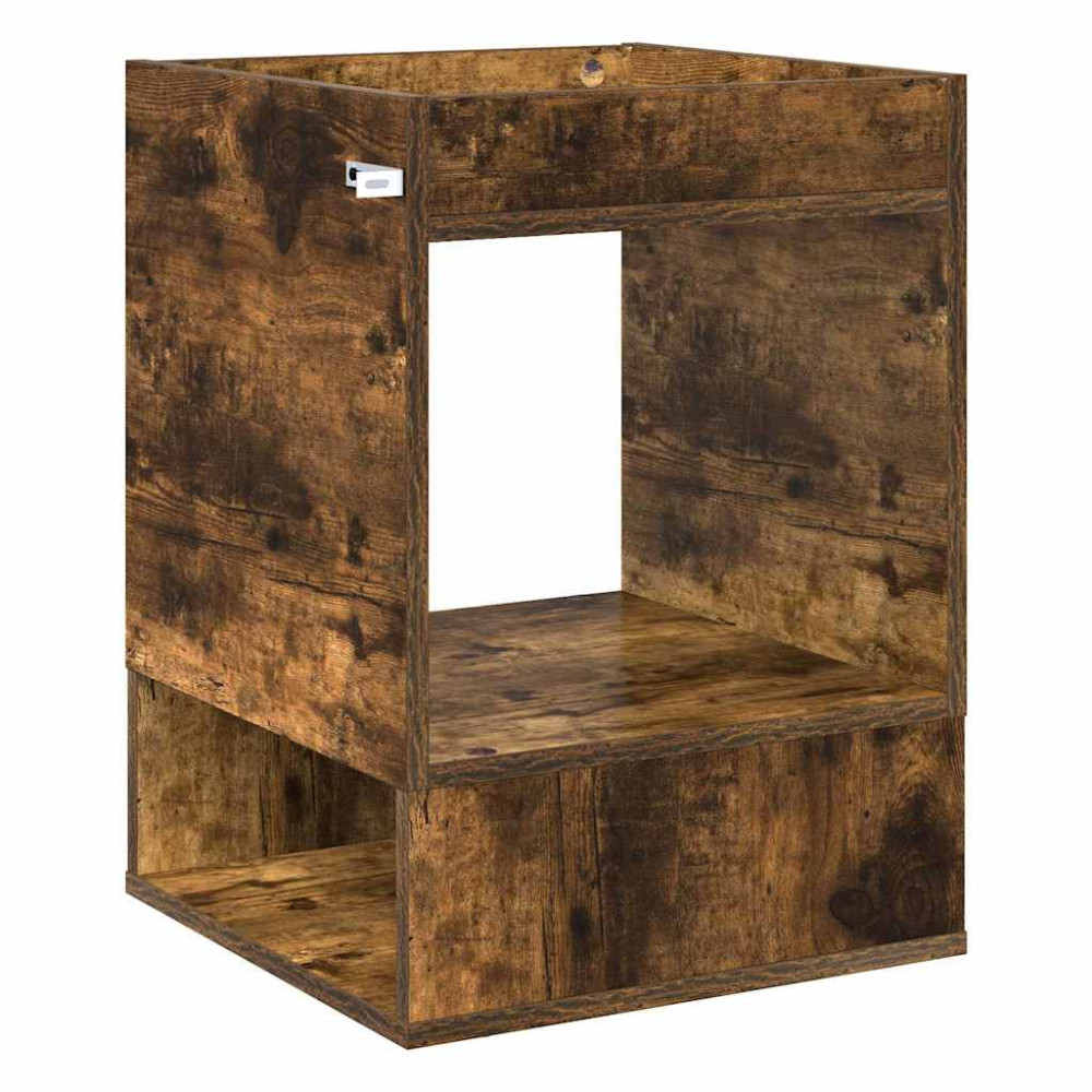 Produktbild för Sidobord Rökt ek 40 x 40 x 56 cm Konstruerat trä