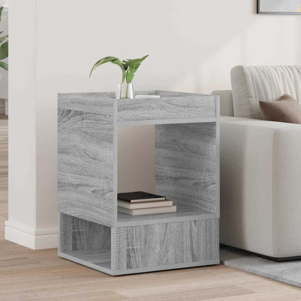 Produktbild för Sidobord Grå Sonoma 40 x 40 x 56 cm Konstruerat trä