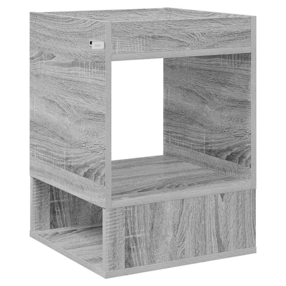 Produktbild för Sidobord Grå Sonoma 40 x 40 x 56 cm Konstruerat trä