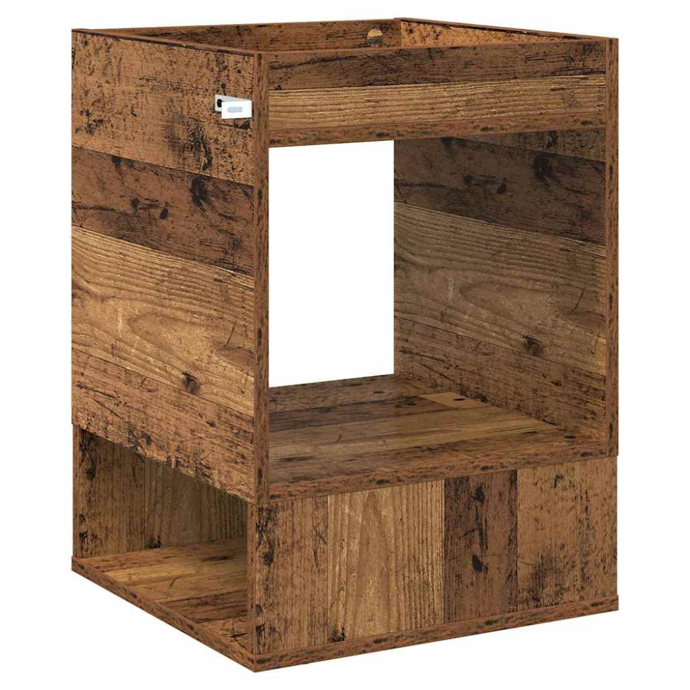 Produktbild för Sidobord Gammalt trä 40 x 40 x 56 cm Konstruerat trä