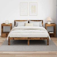 Produktbild för Sidobord 2 pcs Gammalt trä 40 x 40 x 56 cm Konstruerat trä