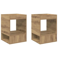 Produktbild för Sidobord 2 pcs Artisan Ek 40 x 40 x 56 cm Konstruerat trä