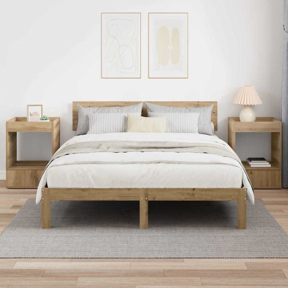 Produktbild för Sidobord 2 pcs Artisan Ek 40 x 40 x 56 cm Konstruerat trä