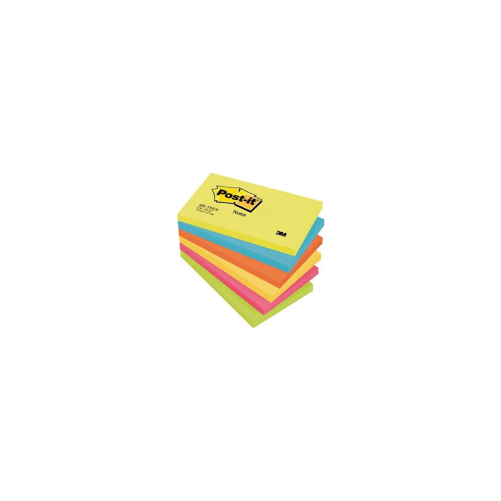 Produktbild för Post-it 655-TFEN - anteckningar - 127 x 76 mm - 600 ark (6 x 100)