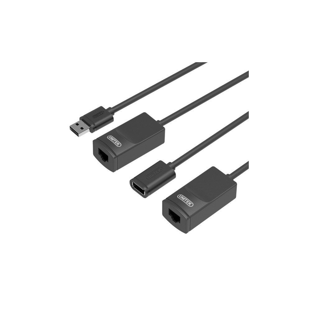 Produktbild för Unitek Y-UE01001 - sändare och mottagare - USB-förlängningskabel - USB