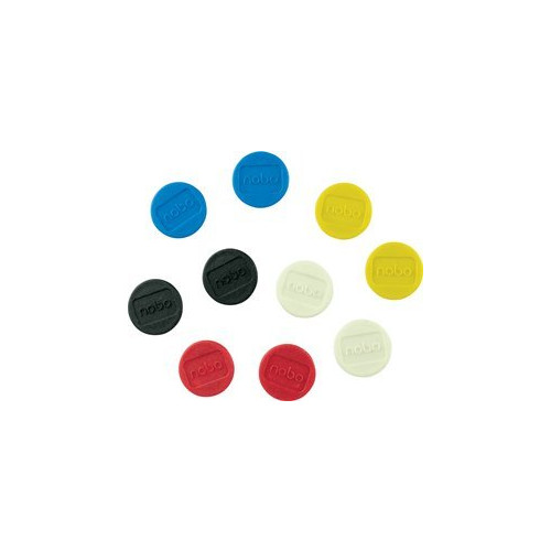 NOBO Nobo magnet - 2,4 cm diameter - blandade (paket om 10)