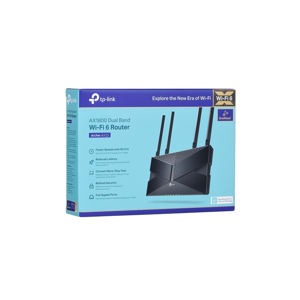 Produktbild för TP-Link Archer AX23 V1 - trådlös router - Wi-Fi 6 - skrivbordsmodell