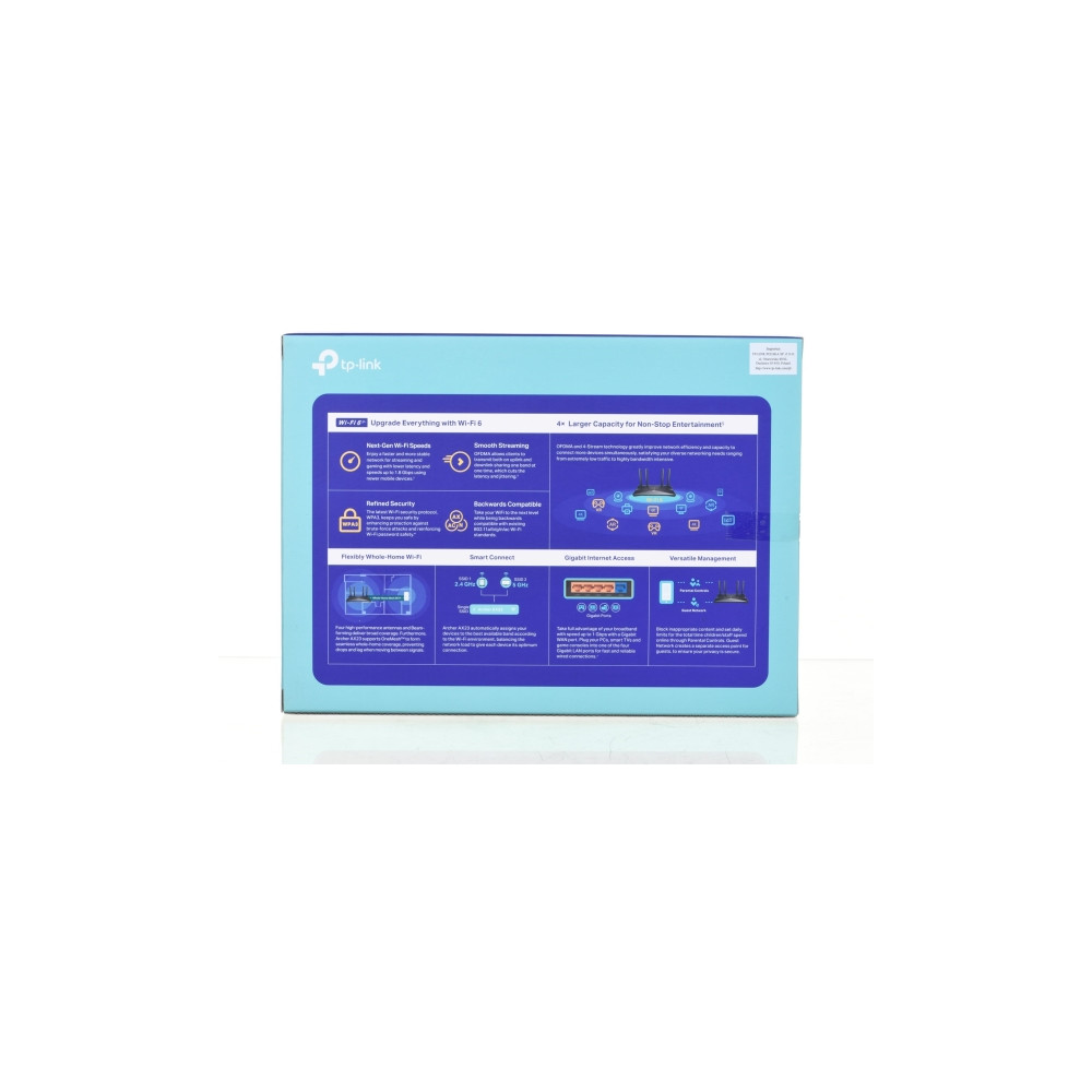 Produktbild för TP-Link Archer AX23 V1 - trådlös router - Wi-Fi 6 - skrivbordsmodell