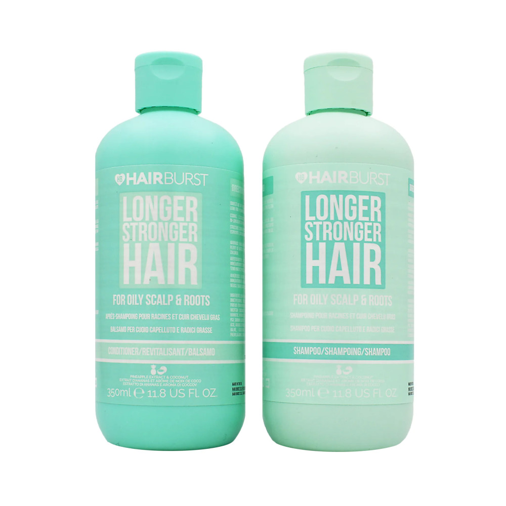 Produktbild för Hairburst Longer Stronger Hair Oily Scalp & Roots SET (Shampoo 350ml + Conditioner 350ml)