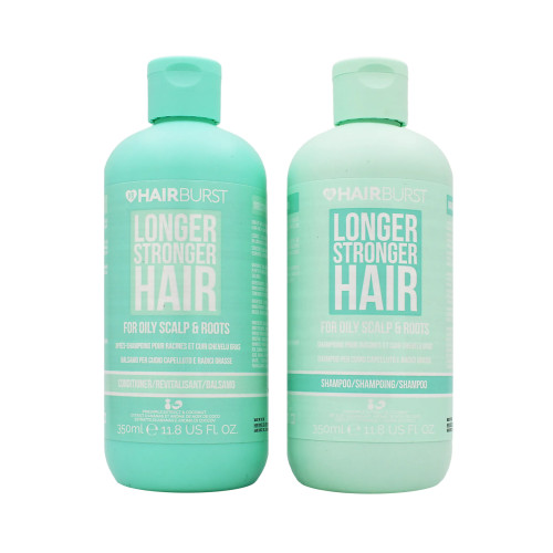 HAIRBURST Hairburst Longer Stronger Hair Oily Scalp & Roots SET (Shampoo 350ml + Conditioner 350ml)