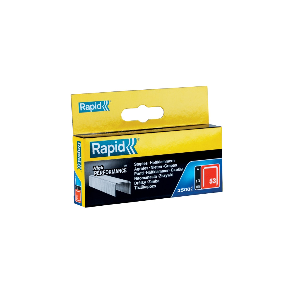 Produktbild för Rapid Nr. 53 Fintrådsklammer 10 mm, Häftklammersats, 1 cm, 2...