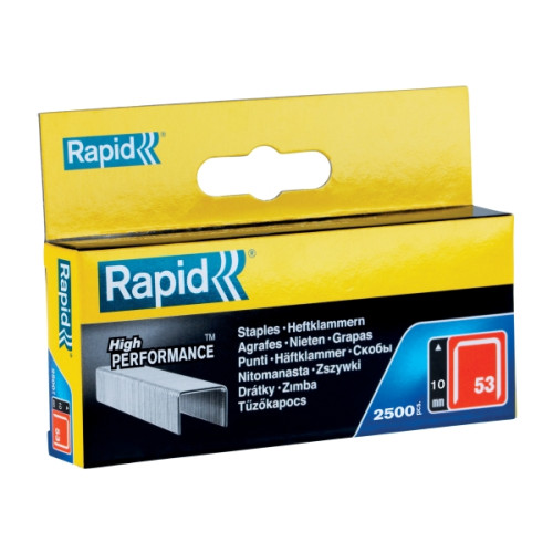 RAPID Rapid Nr. 53 Fintrådsklammer 10 mm, Häftklammersats, 1 cm, 2...