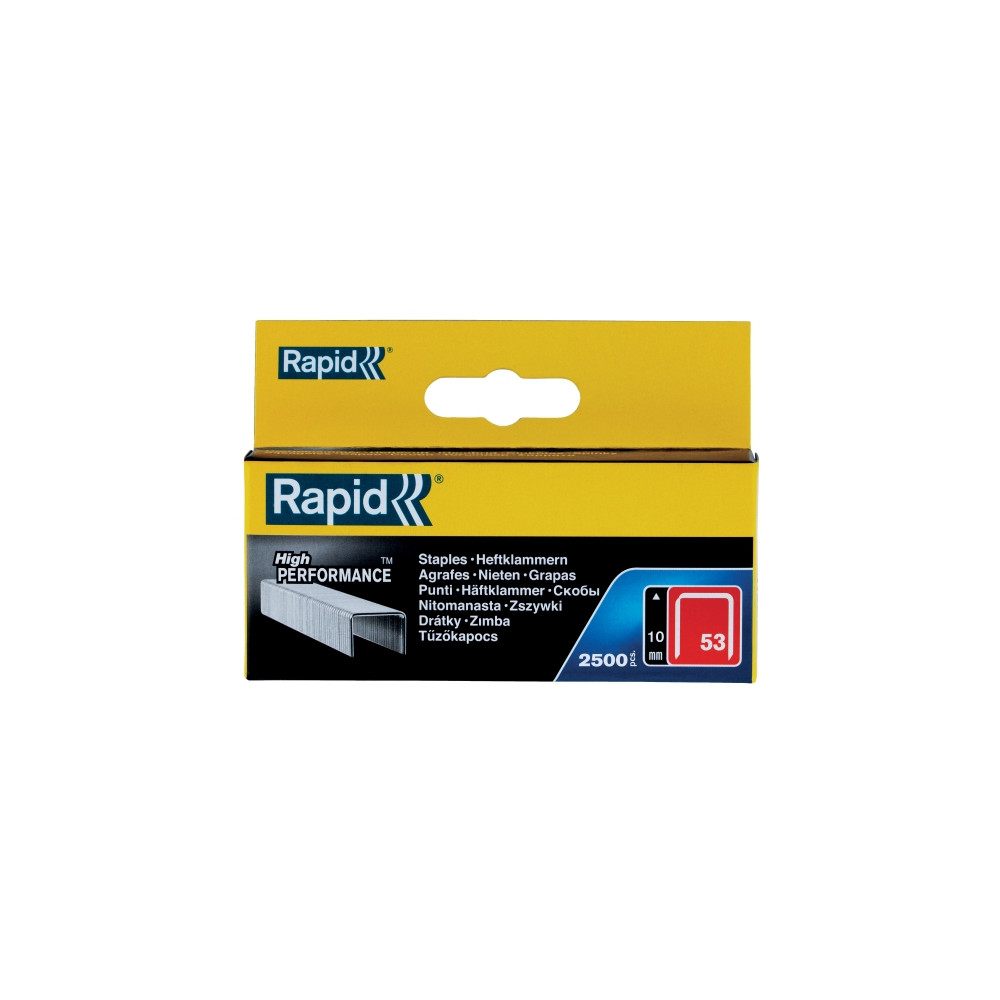 Produktbild för Rapid Nr. 53 Fintrådsklammer 10 mm, Häftklammersats, 1 cm, 2...