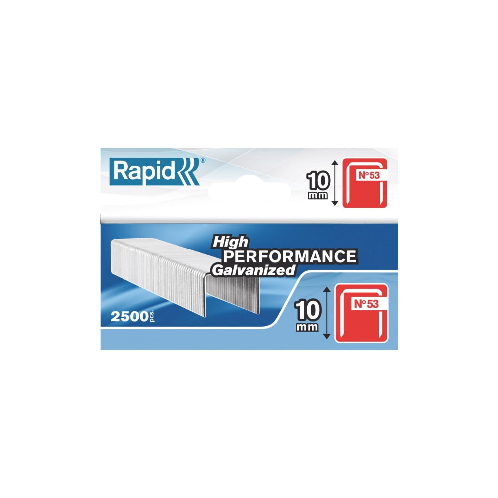 Produktbild för Rapid Nr. 53 Fintrådsklammer 10 mm, Häftklammersats, 1 cm, 2...