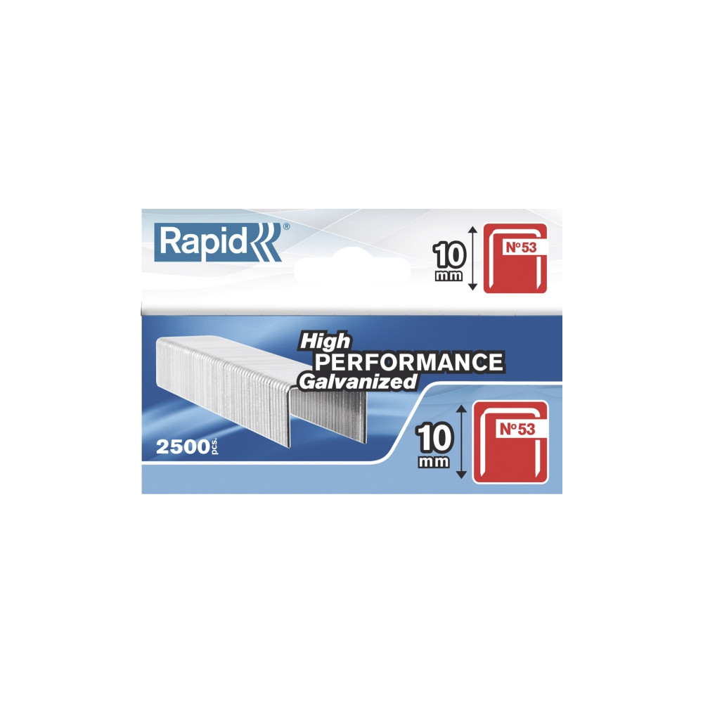 Produktbild för Rapid Nr. 53 Fintrådsklammer 10 mm, Häftklammersats, 1 cm, 2...