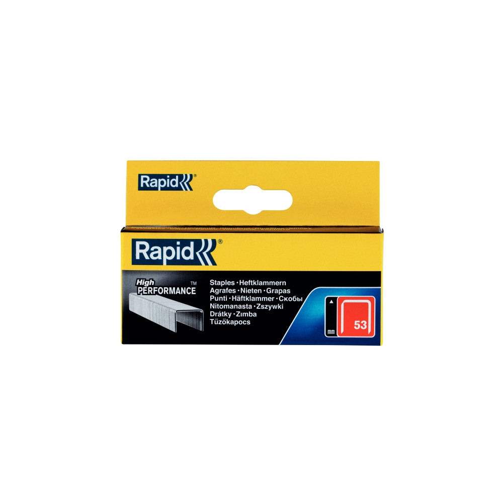 Produktbild för Rapid Nr. 53 Fintrådsklammer 10 mm, Häftklammersats, 1 cm, 2...