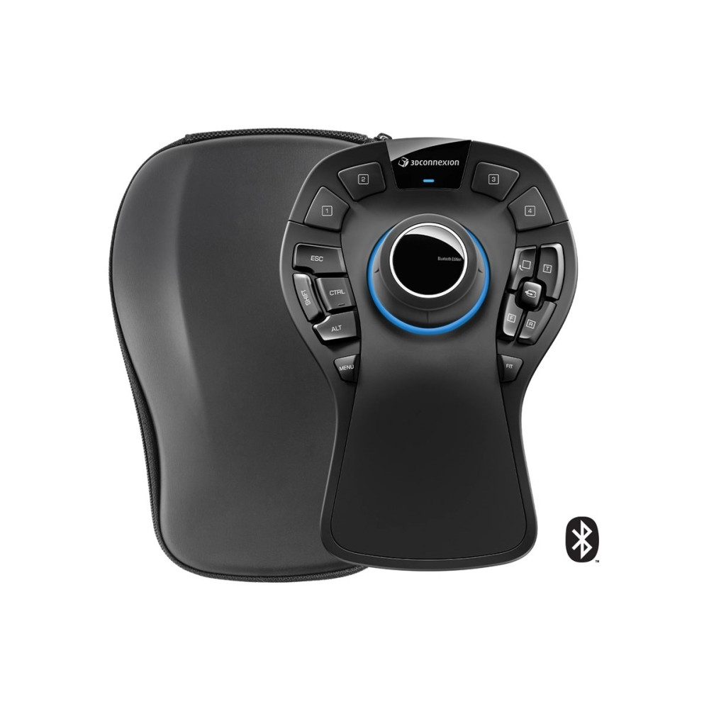 Produktbild för 3Dconnexion SpaceMouse Pro Wireless - Bluetooth Edition - 3D-mus - 2.4 GHz, Bluetooth, USB-C