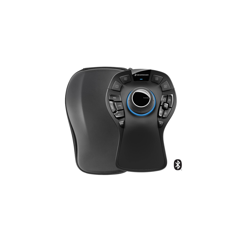 Produktbild för 3Dconnexion SpaceMouse Pro Wireless - Bluetooth Edition - 3D-mus - 2.4 GHz, Bluetooth, USB-C