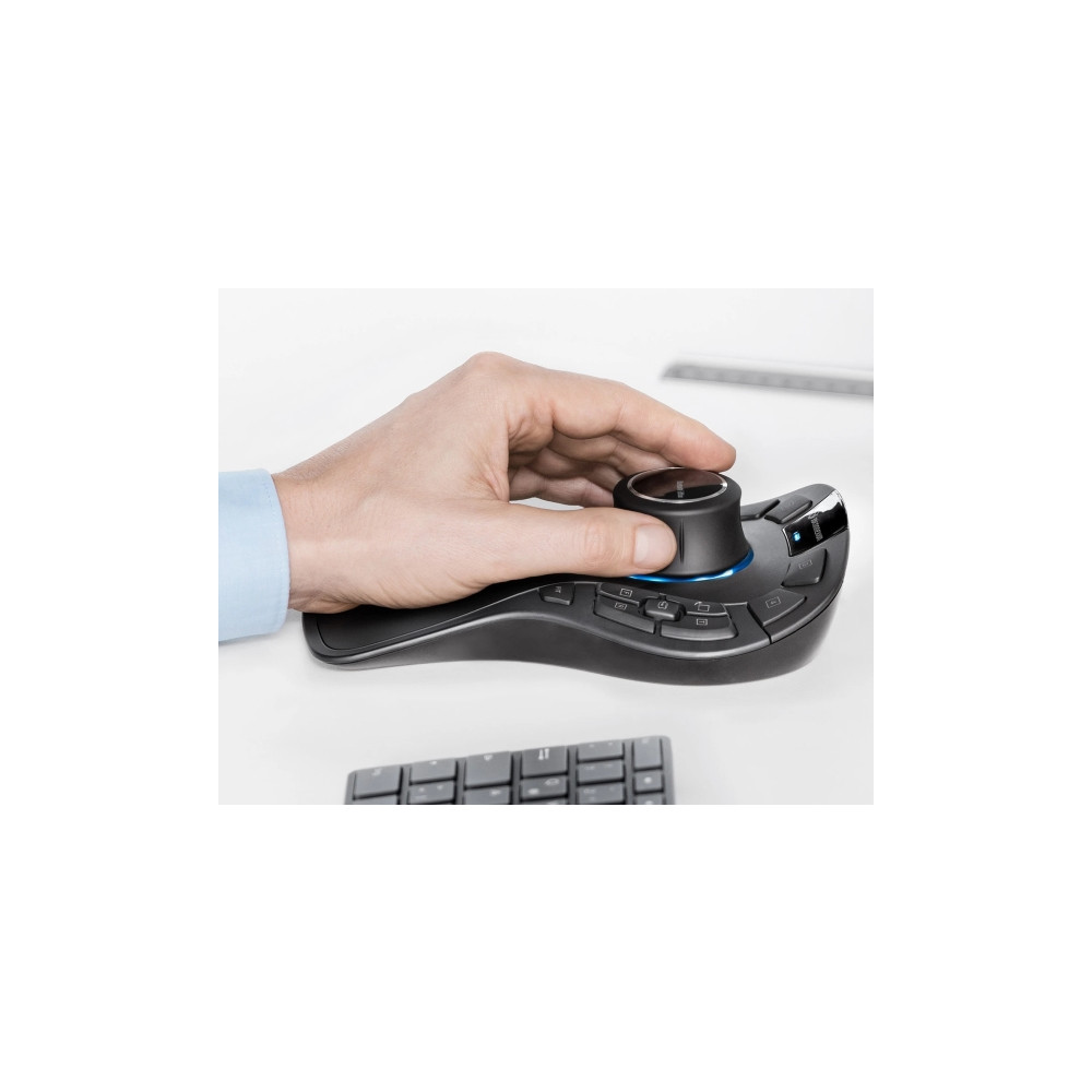 Produktbild för 3Dconnexion SpaceMouse Pro Wireless - Bluetooth Edition - 3D-mus - 2.4 GHz, Bluetooth, USB-C