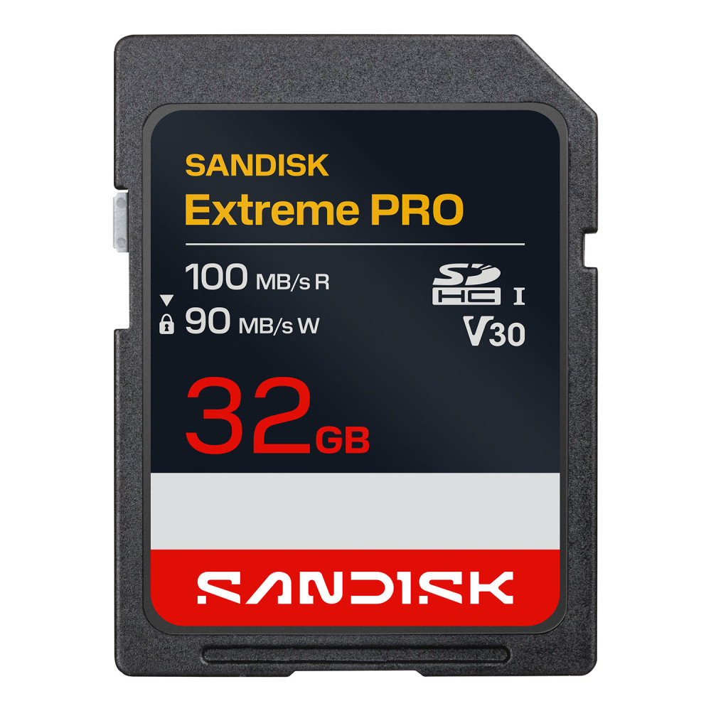 Produktbild för SD Extreme Pro 32GB 100/90MB/s C10 UHS U3 V30 RPD2