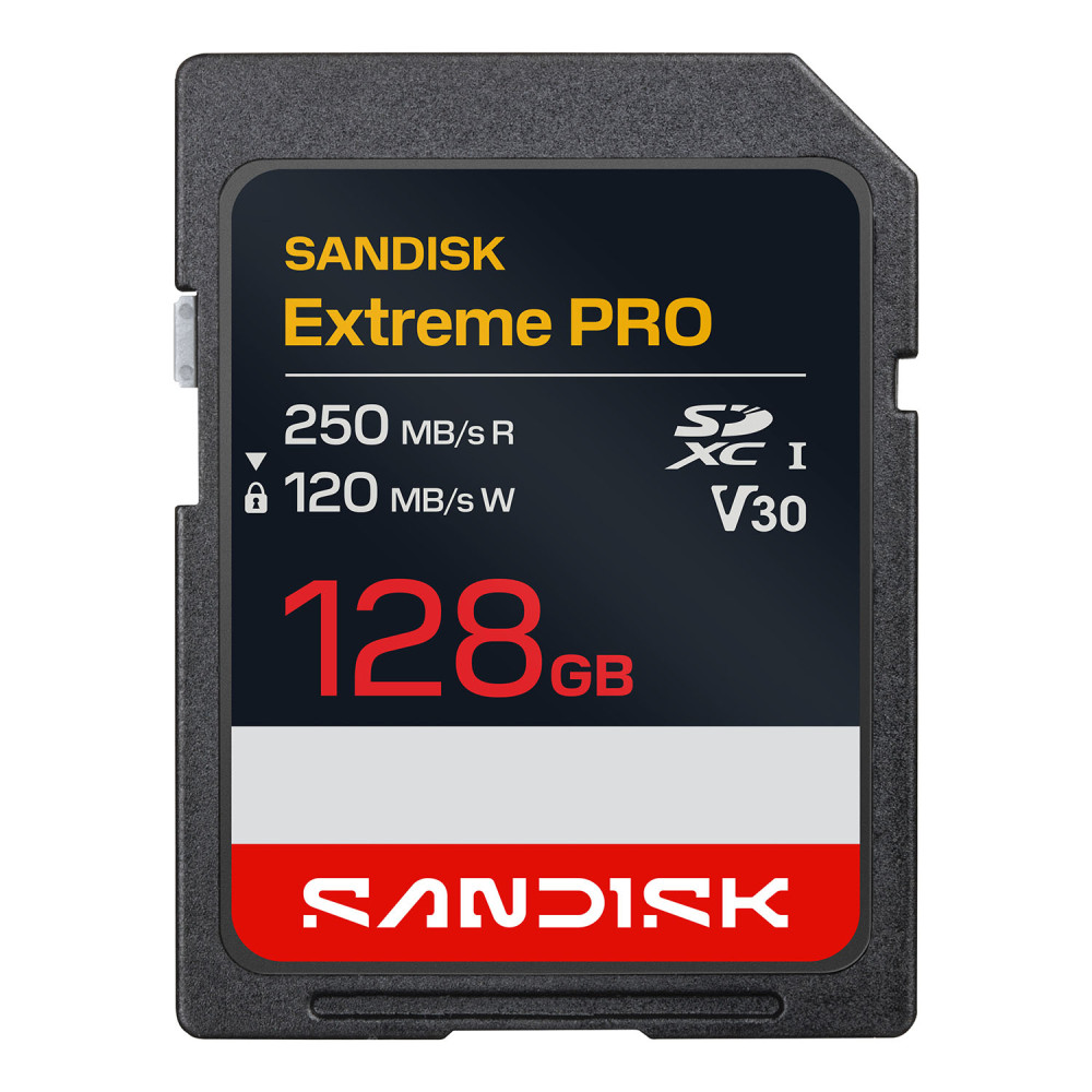 Produktbild för SD Extreme Pro 128GB 250/120MB/s C10 UHS U3 V30 RPD2
