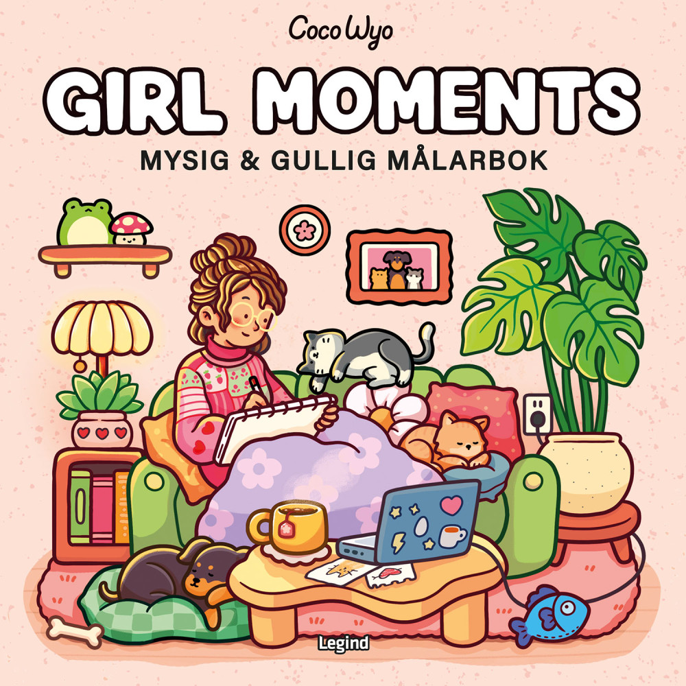 Produktbild för Målarbok : Cozy Coloring Girl Moments