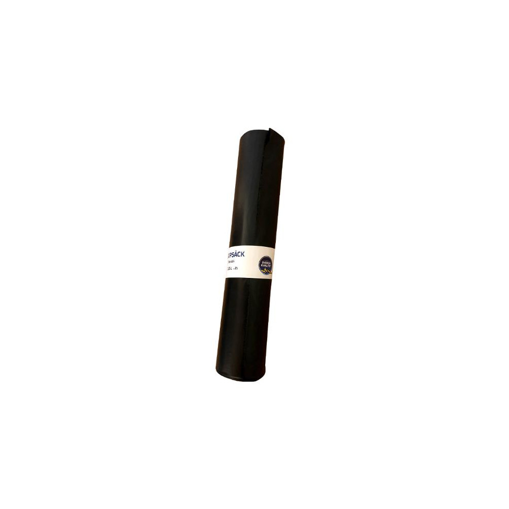 Produktbild för Plastsäck LD R100 125L 40my svart 25/rl