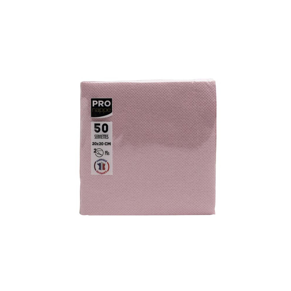 Produktbild för Servett PRONAPPE 20x20cm g.rosa 50/fp