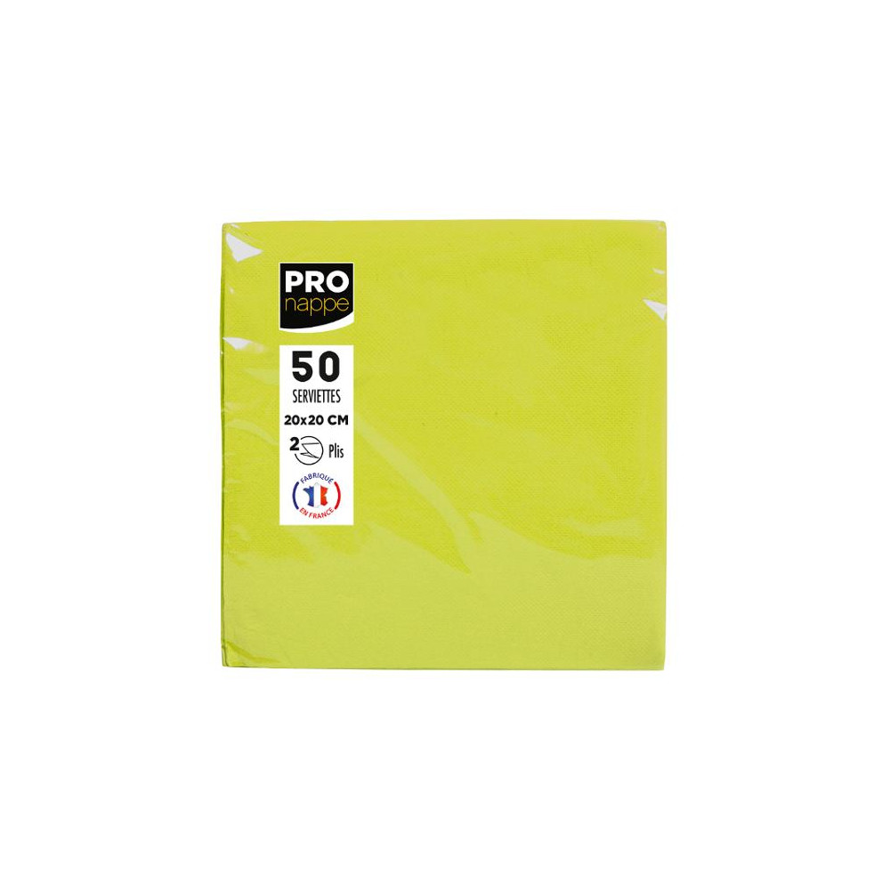 Produktbild för Servett PRONAPPE 20x20cm kiwi 50/fp