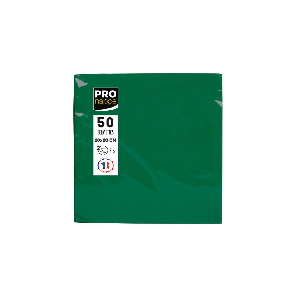 Produktbild för Servett PRONAPPE 20x20cm m.grön 50/fp