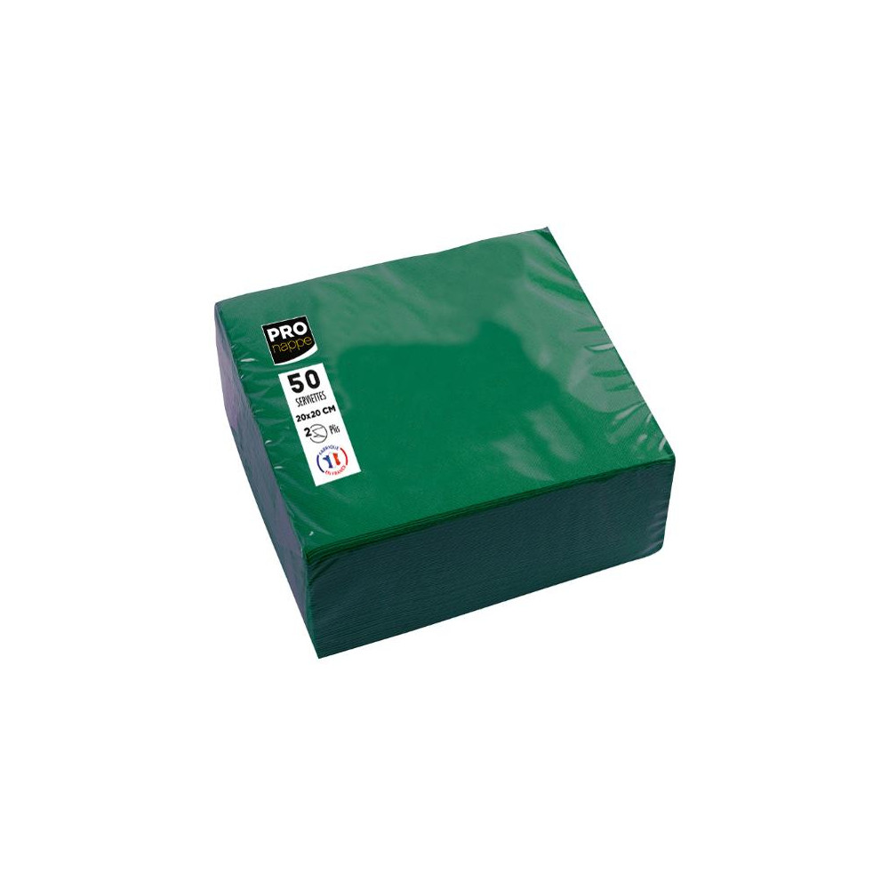 Produktbild för Servett PRONAPPE 20x20cm m.grön 50/fp