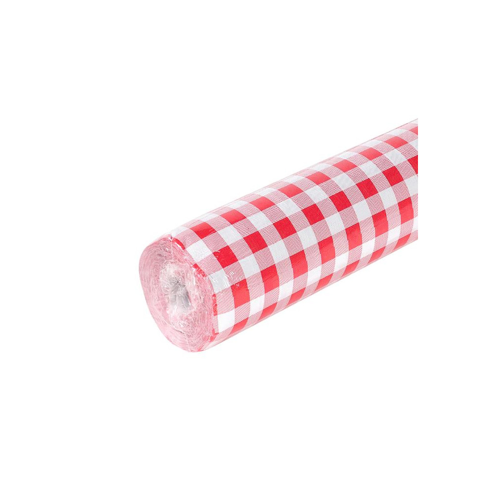 Produktbild för Duk PRONAPPE damast 1,18x25m röd/vit