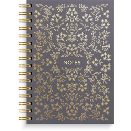 Burde Anteckningsbok BURDE A5 Black Flower