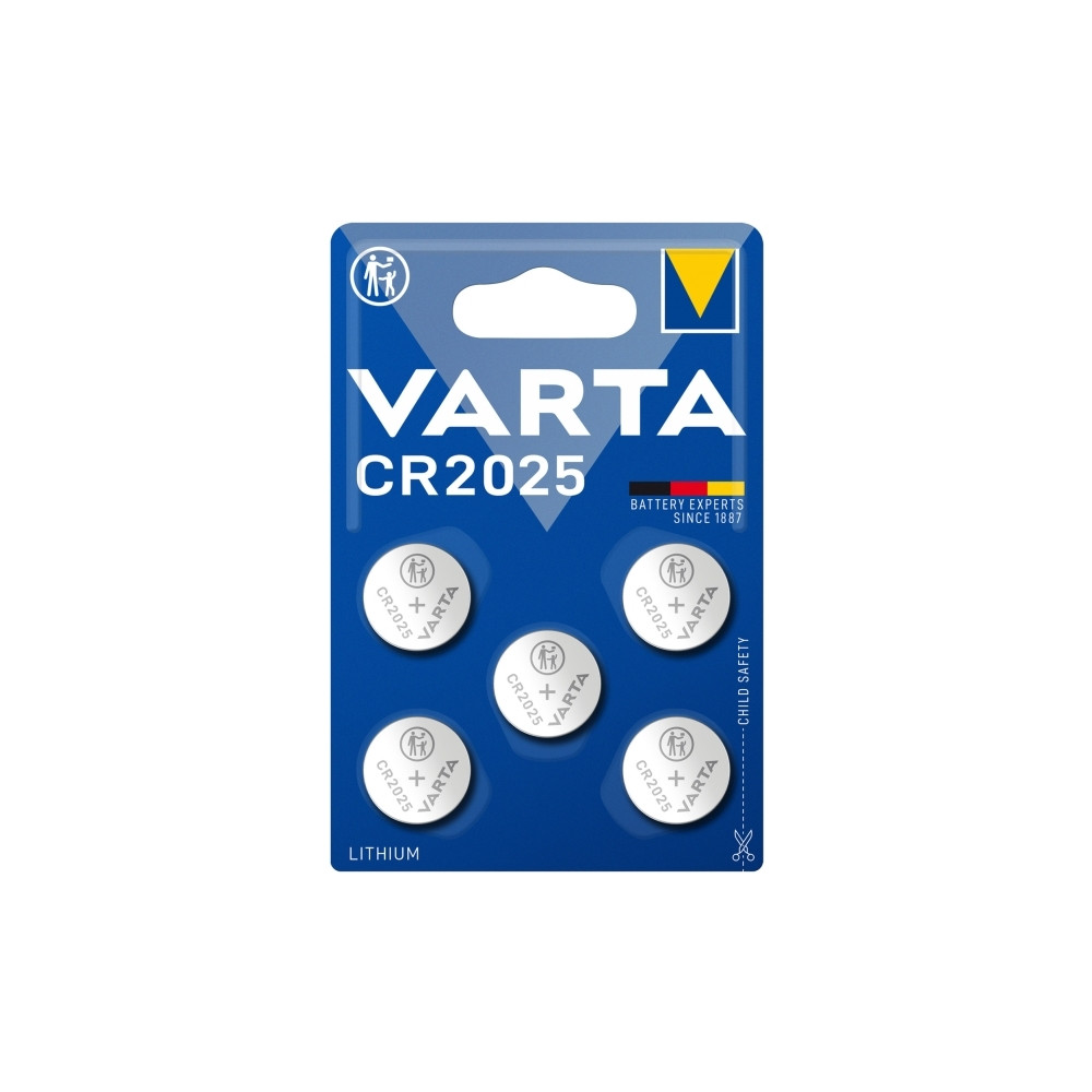 Produktbild för Varta 6025101415, engångsbatteri, CR2025, litium, 3 V, 5 st,...