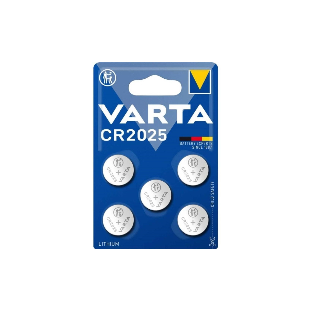 Produktbild för Varta 6025101415, engångsbatteri, CR2025, litium, 3 V, 5 st,...