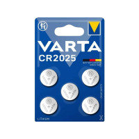 Produktbild för Varta 6025101415, engångsbatteri, CR2025, litium, 3 V, 5 st,...