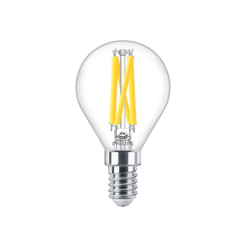 Philips Philips - LED-glödlampa med filament - form: P45 - klar finish - E14 - 5.9 W - varmt vitt ljus - 2200-2700 K