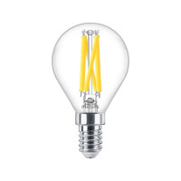 Produktbild för Philips - LED-glödlampa med filament - form: P45 - klar finish - E14 - 5.9 W - varmt vitt ljus - 2200-2700 K