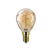 Produktbild för Philips Vintage LED - LED-glödlampa med filament - form: G95 - E14 - 3.1 W - flamljus - 2200 K - bärnsten