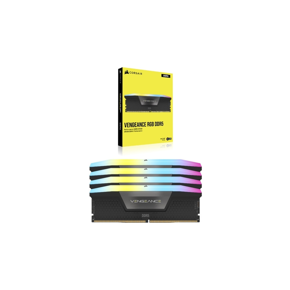 Produktbild för CORSAIR Vengeance RGB - DDR5 - sats - 192 GB: 4 x 48 GB - DIMM 288-pin - 5200 MHz / PC5-41600