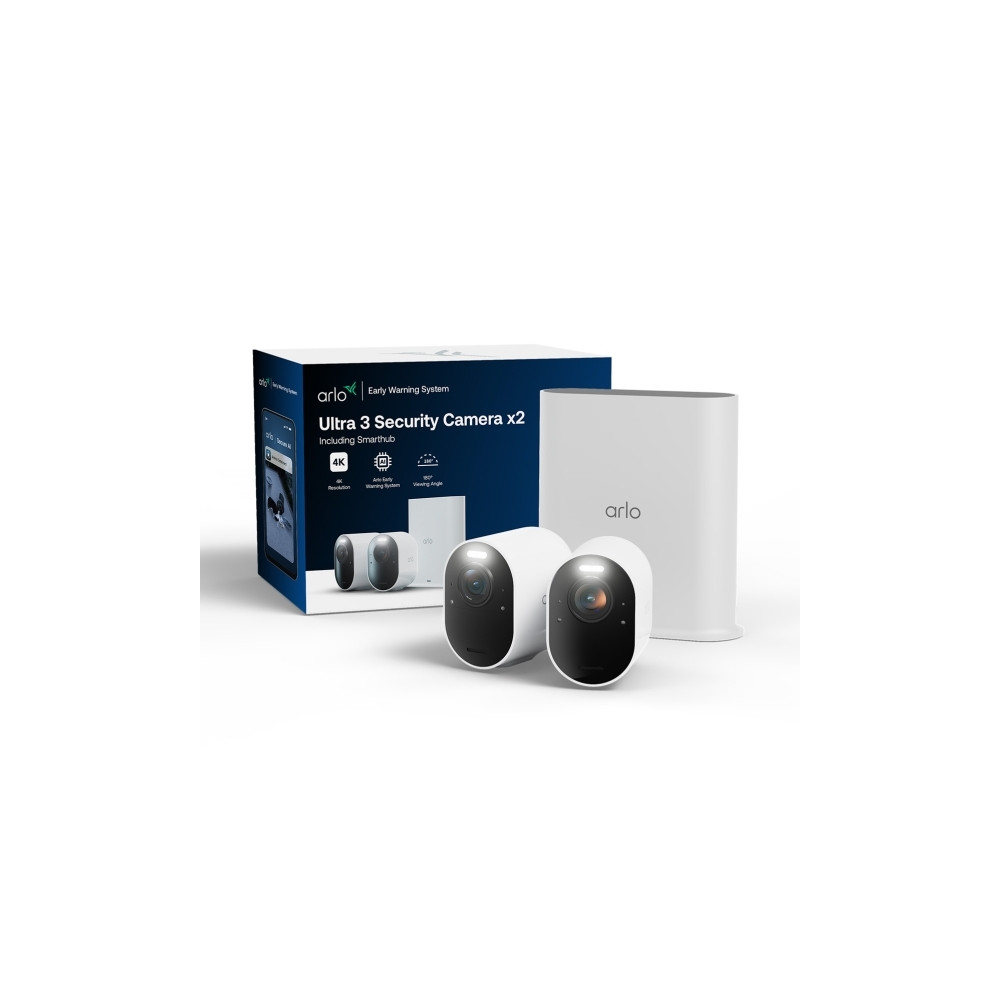 Produktbild för Arlo Ultra 3 - 2025 Edition - nätverksövervakningskamera - med VMB5000 SmartHub