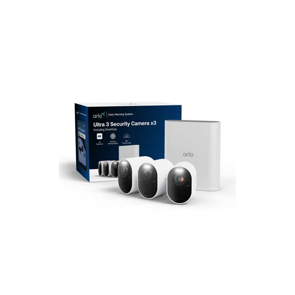Produktbild för Arlo Ultra 3 - 2025 Edition - nätverksövervakningskamera - med VMB5000 SmartHub