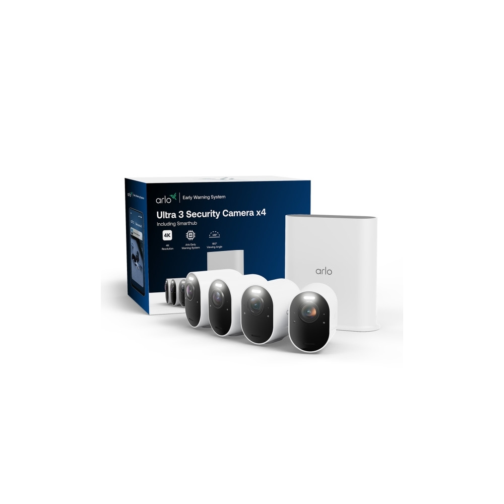 Produktbild för Arlo Ultra 3 - 2025 Edition - nätverksövervakningskamera - med VMB5000 SmartHub